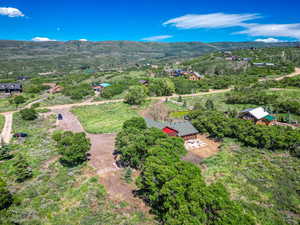 Bird's eye view featuring a mountain view