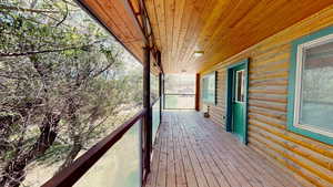 View of wooden terrace