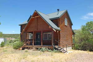 View of log home