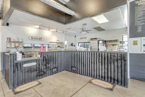 Interior space with ceiling fan