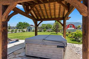 Bullfrom A8 Hot Tub and Pergola