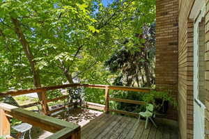 View of wooden deck