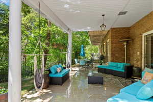 View of patio featuring an outdoor living space