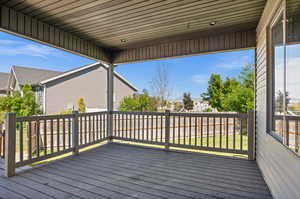 View of wooden terrace