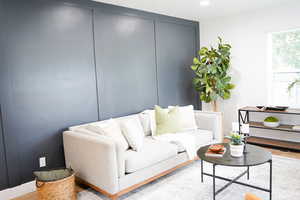 Living room featuring hardwood / wood-style floors