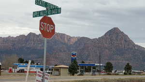 The corner of Hwy 59 (State Street) and Apple Valley Road (1400 N) is the north east corner of the property.