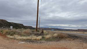 Next to the street sign for 1400 N and State street, looking west toward the property