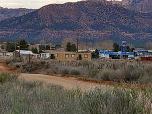 From the lane on the property across 1400 N toward the hwy and gas station