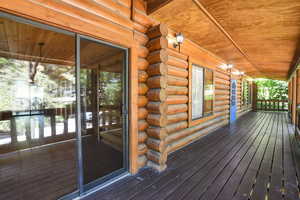 View of wooden terrace