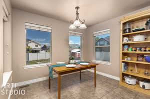 Natural light dining area