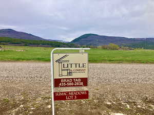 Mountain view featuring rural landscape