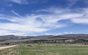 Mountain view featuring a rural view