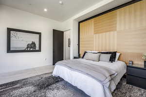 View of tiled bedroom