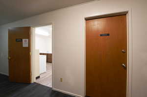 laundry room across the hallway