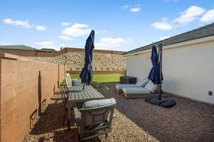 View of yard featuring a patio area