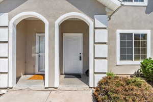 View of doorway to property