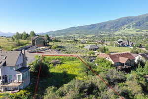 Bird's eye view featuring a mountain view