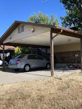 View of car parking with a carport