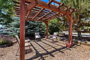 Exterior space featuring a pergola