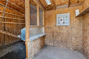 Chicken coop internal view