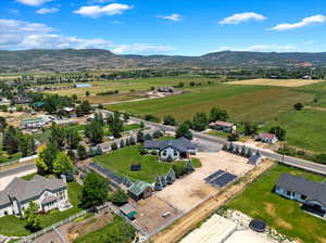 Bird's eye view featuring a mountain view