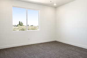 View of carpeted spare room