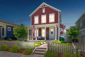 View of front of property featuring a porch