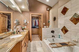 Master ensuite with jetted tub and walk in closet