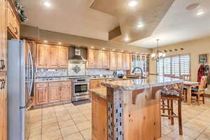 Kitchen with island