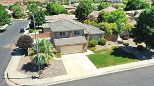 Birds eye view of property