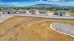 Bird's eye view with a mountain view