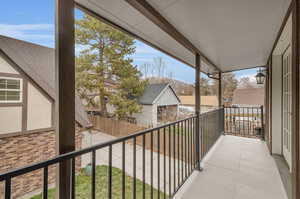 Balcony featuring central AC unit