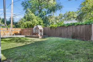 View of yard featuring a playground