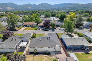 Bird's eye view featuring a mountain view