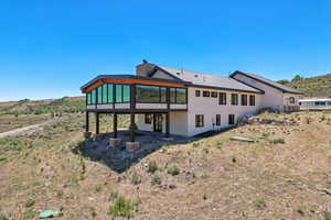 View of rear view of property