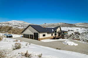 Exterior space with a mountain view