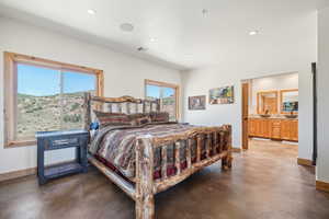 Bedroom with connected bathroom