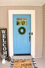 View of doorway to property