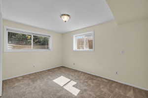 Unfurnished room featuring carpet floors