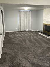 or Master Bedroom: features gas fireplace and two closets.