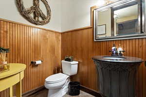 Bathroom with toilet and vanity