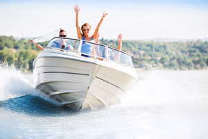 Boating on Deer Creek Reservoir