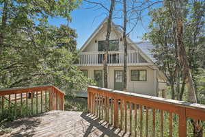 View of wooden deck