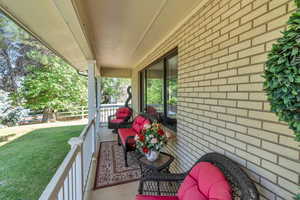 Balcony with a porch