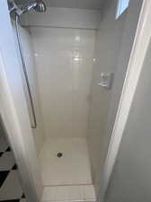 Shower in downstairs bathroom