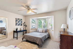 Master bedroom with bay window