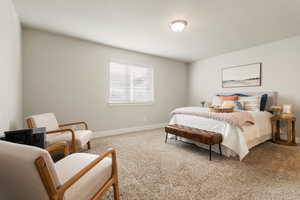 View of carpeted bedroom