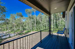 View of wooden terrace