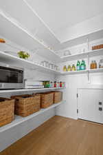 View of pantry with grocery door