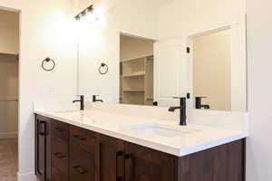 Bathroom featuring vanity